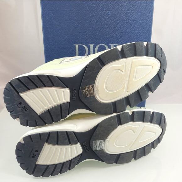 NWT$1,200 Dior Mens B30 Sneaker White Grey Mesh and Technical Fabric Sz 42 (US9) - Picture 7 of 14